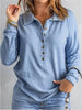 Women's Loose Fit Long Sleeve Knit Top – Button Detail, S–5XL by FitiqueFit