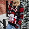 Santa Embroidered Crew Neck Knit Sweater by FitiqueFit