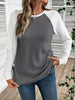 Waffle Knit Raglan Sleeve T-Shirt by Wild and Free Boutique