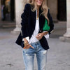 Women’s Slim-Fit Notch-Lapel Blazer by FitiqueFit