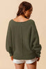 SO ME Loose Fit Exposed Seam Slouchy Boucle Sweater by FitiqueFit