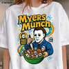 Funny Halloween Graphic T-Shirt – Retro Horror Cereal Tee, Spooky Movie Character Shirt by Dog Mom Hat