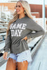 GAME DAY Striped Round Neck Long Sleeve Top by Wild and Free Boutique