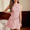Women's Jacquard Sleeveless Midi Dress – Slim Fit French Minimalist Style by FitiqueFit
