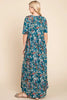 Printed Shirred Maxi Dress For Women – Flattering Shirred Maxi Dress, Comfortable Printed Maxi Dress, Chic Floral Dress, Stylish Shirred Dress, Elegant Maxi Dress, Versatile Printed Dress, Comfortable Fashion by Stevvex