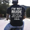 "I’m Not Rude" Sarcastic Men’s T-Shirt by Dog Mom Hat