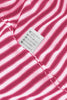 Pink Contrast Trimmed Striped Drop Shoulder Sweater