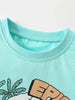 Children's Dinosaur Surfing Adventure Graphic T-Shirt and Shorts Set by Simply Love
