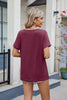 Florira Notched Short Sleeve T-Shirt by Simply Love
