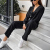 Casual Knit Cardigan With Pocket & Drawstring Lounge Pants by FitiqueFit