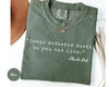 Comfort Colors Charlie Kirk "Jesus Defeated Death" Shirt by Dog Mom Hat