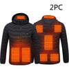 Men's Intelligent 8-zone Heating Stand Collar Hooded Lightweight Heating Insulation Jacket