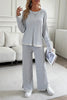 Devine Contrast Trim Round Neck Top and Pants Set by Wild and Free Boutique