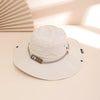 Wide-Brim Leather Patch Fisherman Hat – UV Sun Protection Outdoor Hat by FitiqueFit