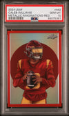 Graded 2024 Leaf Caleb Williams #MI2 Metallic Imaginations Red #/199 Rookie RC Football Card PSA 10 Gem Mint