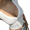 Women's Waist-cinching Figure-flattering Sleeveless T-shirt Top by My Store