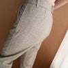 Women's Solid Color Wool-Like Tapered Trousers | Classic Ankle-Length Pants by FitiqueFit