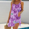 Sea Turtle Print Sleeveless Bohemian Beach Dress | Knee Length by FitiqueFit
