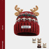 Women's Knitted Hat With Christmas Antlers Thick Warm And Adorable by My Store