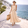Mediterranean Contrast Color Vacation Dress – 7 Colors, S–3XL by FitiqueFit