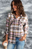 Classic Plaid Button Front Shirt Jacket with Breast Pockets Casual & Minimalist Outerwear by Stevvex