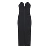 Summer Tube Top V-neck Diamond Black Bandage One-piece Dress
