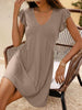 Lovelet V-Neck Ruffled Cap Sleeve Mini Dress