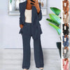 Lapel Blazer & Slim-Fit Trousers Two-Piece Suit – 10 Colors XS–5XL by FitiqueFit
