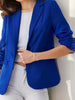 Women’s Three-Quarter Sleeve Pleated Office Blazer by FitiqueFit
