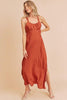 Ruched Side Slit Cutout Back Maxi Cami Dress For Women–Sexy, Elegant, Alluring & Perfect for Formal Occasions by Stevvex