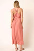 Cross Back Belted V Neck Tank Maxi Dress for Women – Flattering, Chic and Elegant Event Style by Stevvex