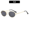 Retro Oval Dual-Beam Metal Sunglasses | UV Protection by FitiqueFit