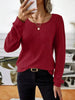 Ribbed Knit Long Sleeve T-Shirt by Simply Love