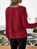 Ribbed Knit Long Sleeve T-Shirt by Simply Love