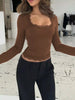 Lace Trim Long Sleeve T-Shirt by Simply Love