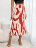 Women's Zebra Print Pleated Skirt – Irregular Hem & Side Slit by FitiqueFit