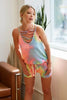 BiBi Tie Dye French Terry Casual Shorts by FitiqueFit