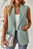 Women's Sleeveless Open-Front Vest Blazer – Work & Office Jacket by FitiqueFit