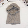 Fashionable And Warm Scarf With Integrated Yarn Knitted Hat For Women by My Store