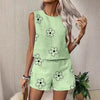 Women's Floral Print Tank Top & Shorts Two-Piece Set – Summer by FitiqueFit