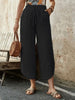 🌿 Women's Cotton-Linen Cropped Drawstring Pants by FitiqueFit