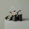 Women's Round Toe Chunky Heel Sandals – Buckle Strap Block Heel by FitiqueFit