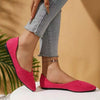 Women's Suede Pointed-Toe Flat Shoes by FitiqueFit