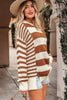 Black Stripe Drop Shoulder Sleeve Patchwork Baggy Sweater by Wild and Free Boutique