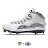 "Cement” Jordan Retro 10 Metal Baseball Cleats