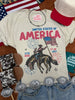 United States of America Cowboy Graphic Tee by Wild Junkie
