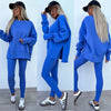 Women’s Casual Sweater Suit – Loose Split Top & Fitted Trousers Set by FitiqueFit