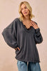 BiBi Mineral Washed French Terry Oversized Sweatshirt by FitiqueFit