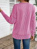 Side Slit Round Neck Sweatshirt by Wild and Free Boutique