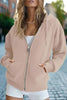 Women’s Zip Up Crop Sweatshirt – Fleece Lined Casual Hoodie by FitiqueFit